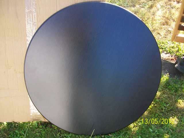 Werzalit Tischplatte Wenge (braun), rund 80 cm Bistrotisch, wetterfest- kratzfest, Gartentisch